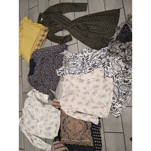 Lucky Brand Womens Tops Bundle Lot 8 Pieces Assorted Prints Sizes